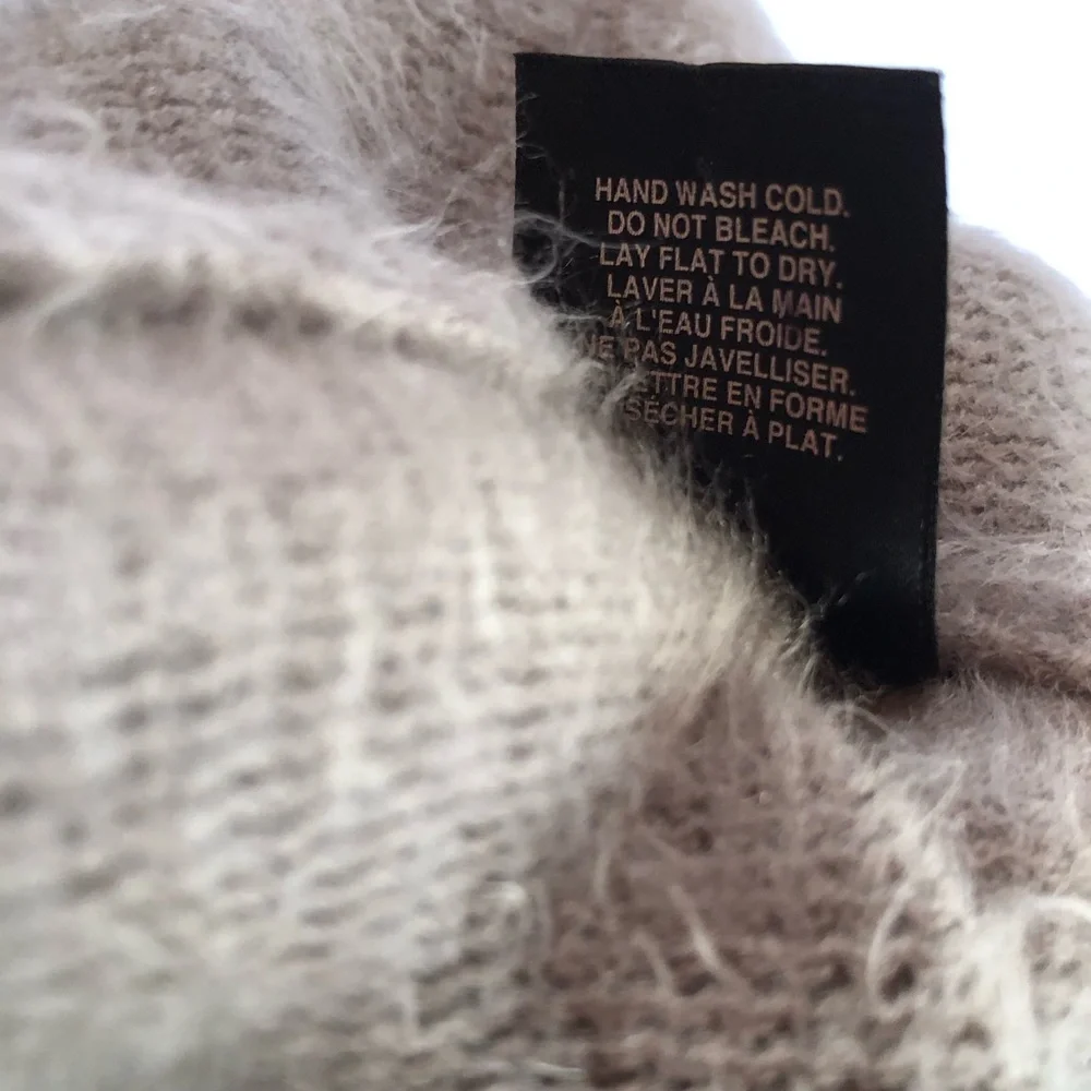 Saks Fifth Avenue Grey Infinity Scarf Double Hem Fringe